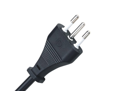 Italy power cord three prong plug with IMQ certification