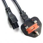 British ASTA certified 3 prong IEC C5 power cord receptacle