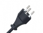Swiss three prong power cord plug with ESTI certification