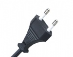 Swiss two prong power cord plug with ESTI certification