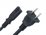 China CCC certified two prong molded power cord plug